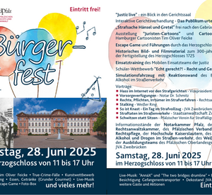 Flyer zum Bürgerfest und geplantes Programm